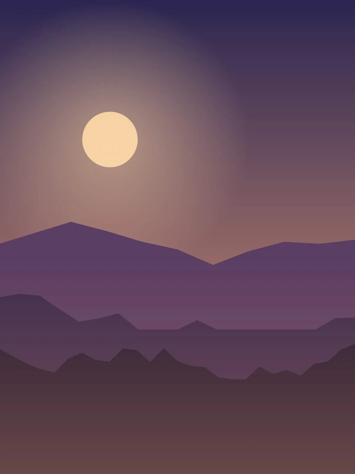 Dusk over the eastern hills