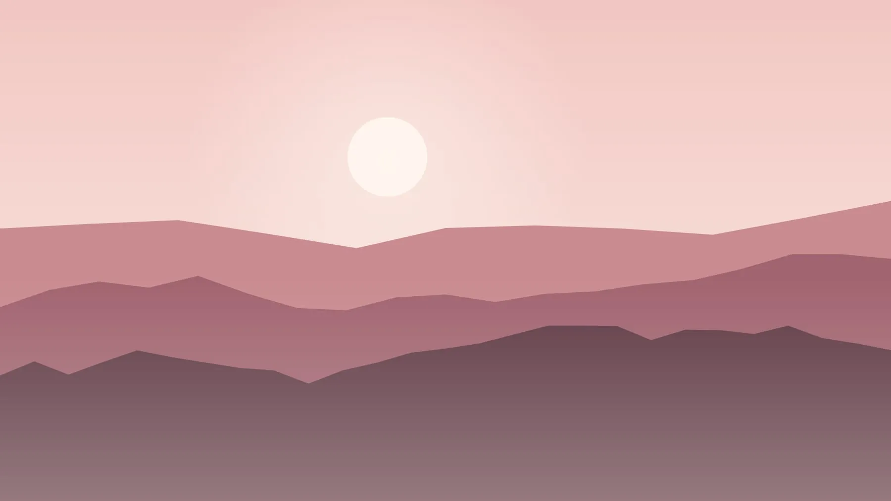 Cherry-blossom pink hills