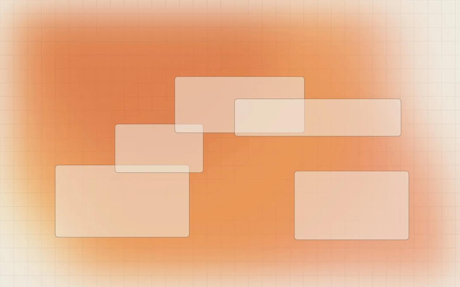 Warm abstract shapes on a paper-coloured background