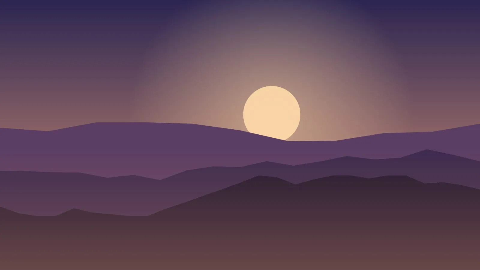 Purple mountains at dusk